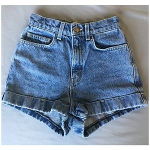 American Apparel High Waisted Denim Shorts